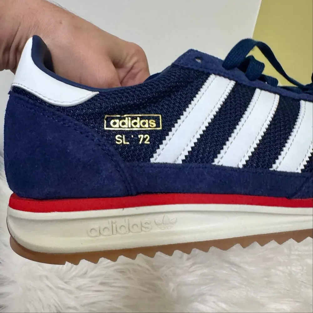 Adidas SL 72 RS Retro Sneakers Blue Red White JQ9797 Patriotic Americana Men 7.5